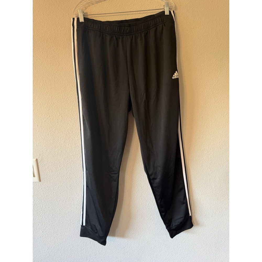Adidas‎ Mens Track Tapered Pants, H46105 Black  Size  XL Three Stripe Jogger